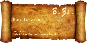 Buella Zseni névjegykártya